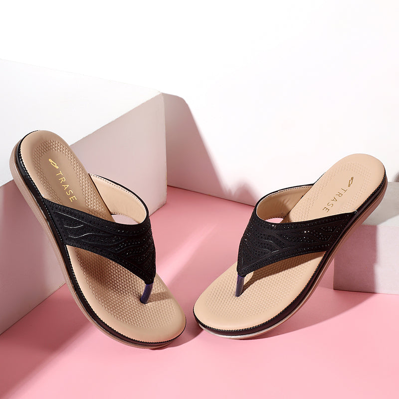 Trase Women Footwear Slippers For Woman Flats For Women Stylish Soft And Lightweight Trendy And Comfortable Slip On Slippers For Office And Casual Use