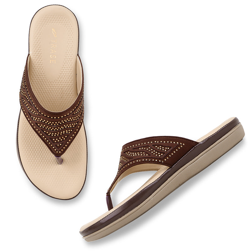 Trase Women Footwear Slippers For Woman Flats For Women Stylish Soft And Lightweight Trendy And Comfortable Slip On Slippers For Office And Casual Use