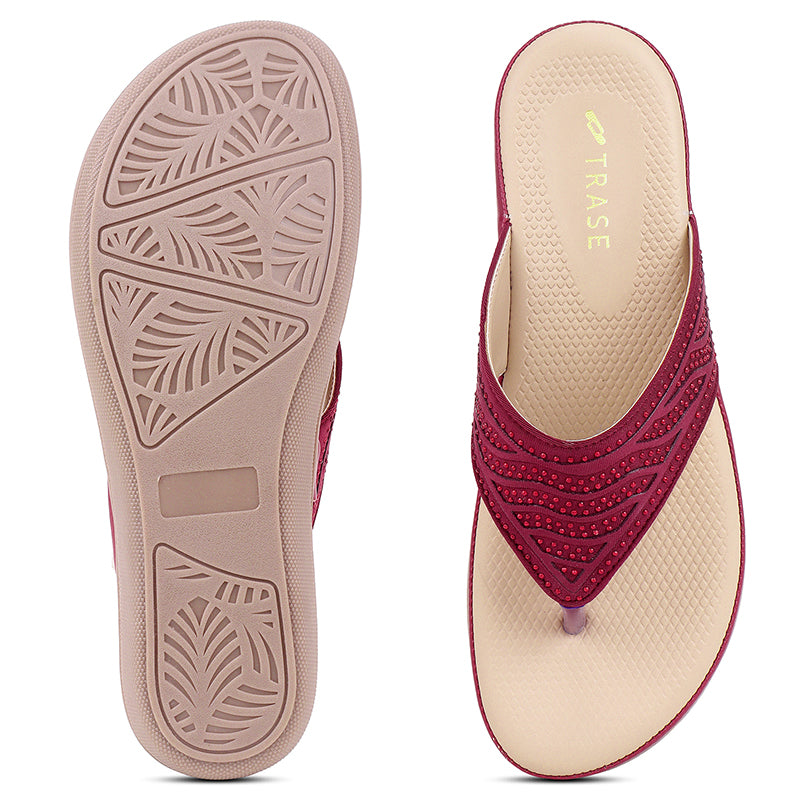 Trase Women Footwear Slippers For Woman Flats For Women Stylish Soft And Lightweight Trendy And Comfortable Slip On Slippers For Office And Casual Use