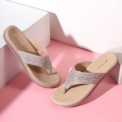 Trase Women Footwear Slippers For Woman Flats For Women Stylish Soft And Lightweight Trendy And Comfortable Slip On Slippers For Office And Casual Use