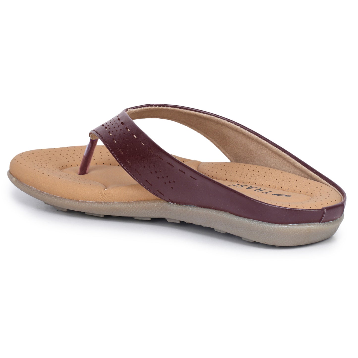 Slip-On Slippers with Perforated Strap Design
