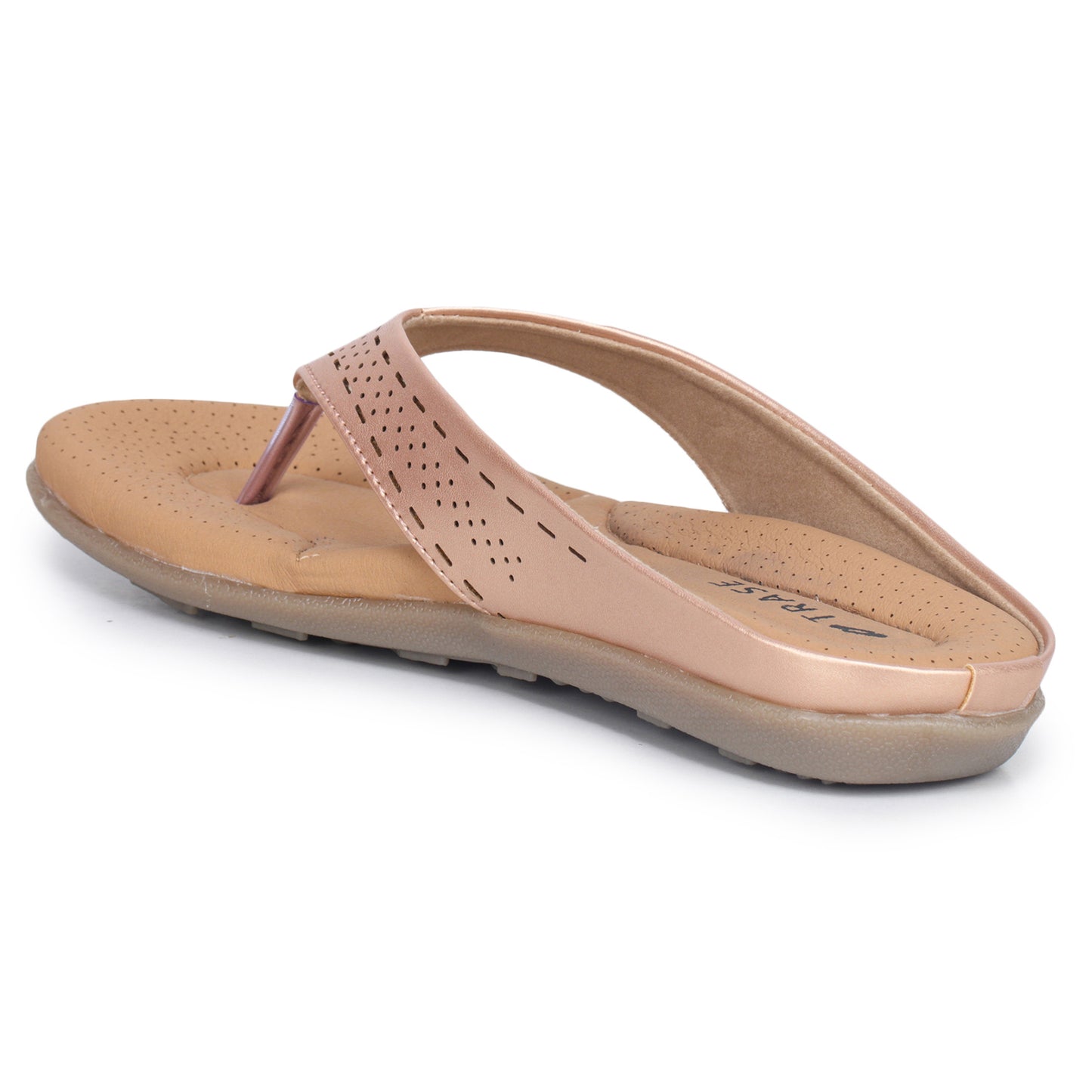 Slip-On Slippers with Perforated Strap Design