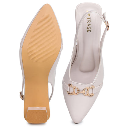 Pointed Heels with Buckle