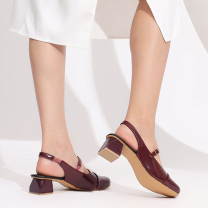 Square Toe Block Heels