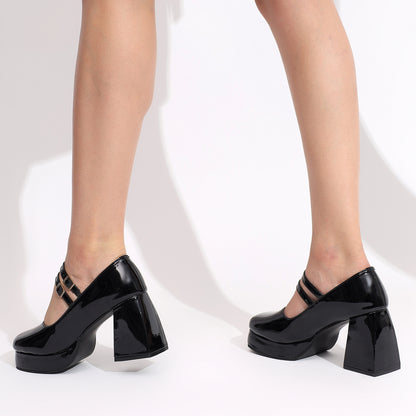 Dual Strap High Heel Sandals