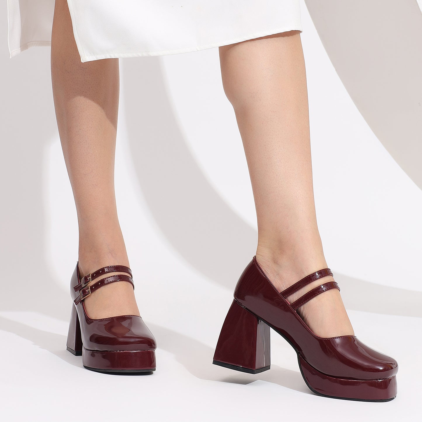 Dual Strap High Heel Sandals