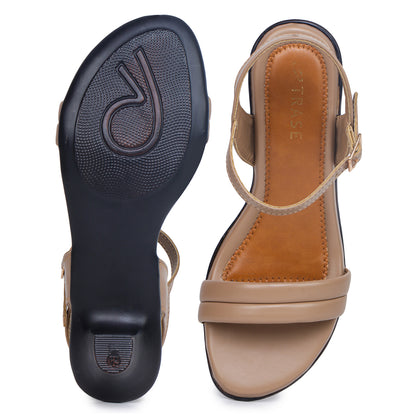 Double Strap Block Heel Sandal for Women