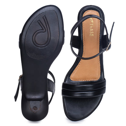 Double Strap Block Heel Sandal for Women